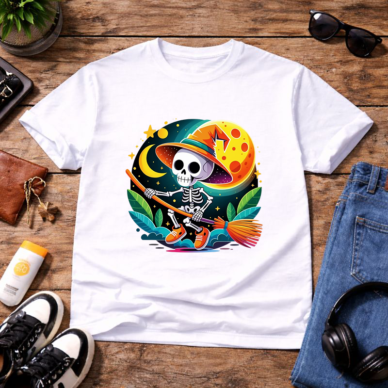 Moonlight Witch Skeleton Unisex T-Shirt