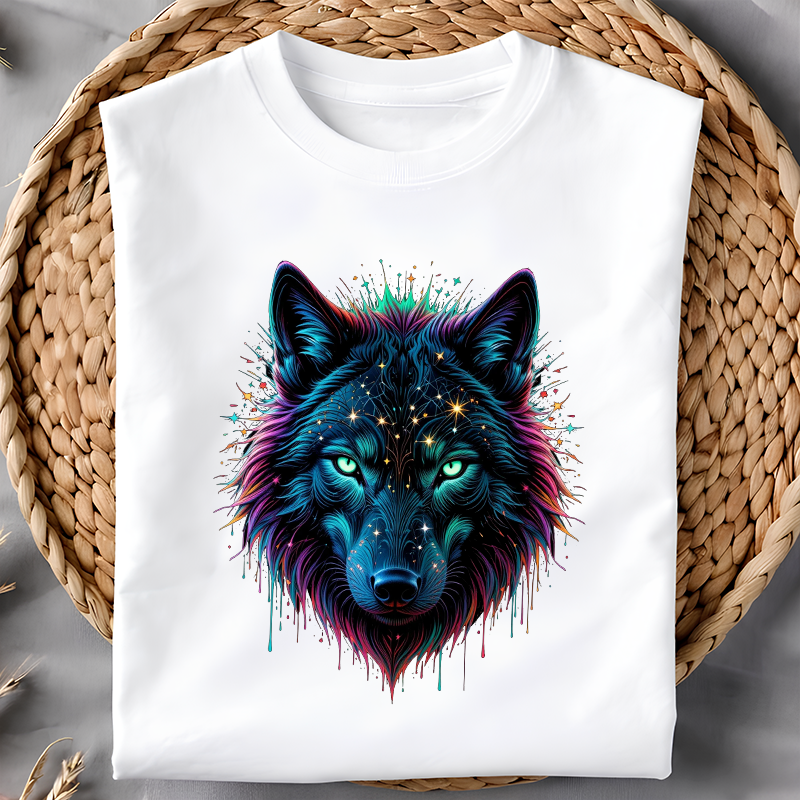 Neon Night Wolf Unisex T-Shirt