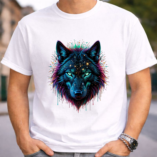 Neon Night Wolf Unisex T-Shirt