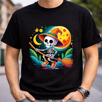 Moonlight Witch Skeleton Unisex T-Shirt