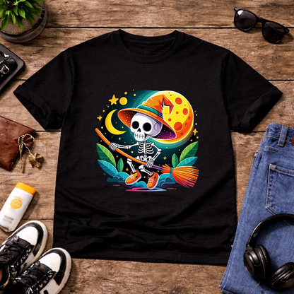 Moonlight Witch Skeleton Unisex T-Shirt