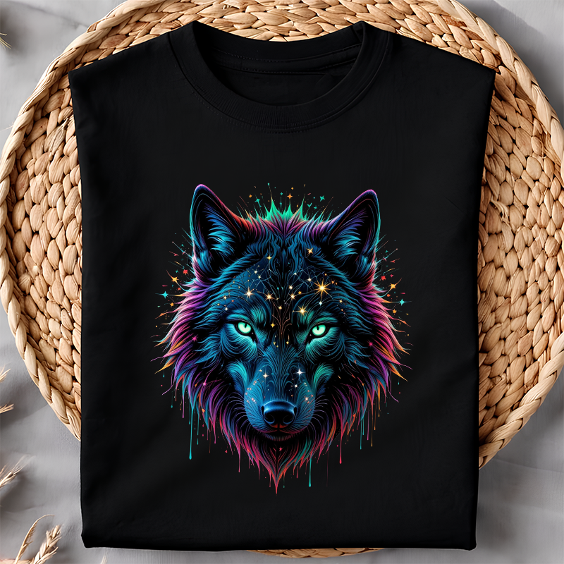 Neon Night Wolf Unisex T-Shirt