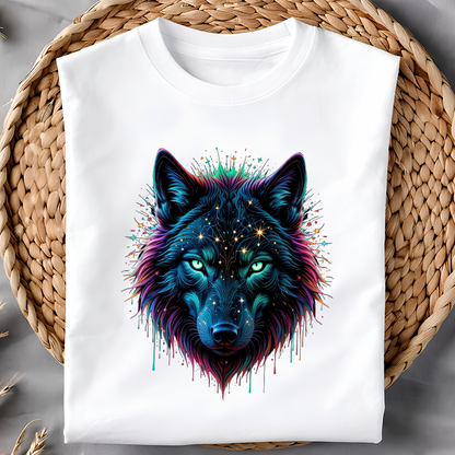 Neon Night Wolf Unisex T-Shirt